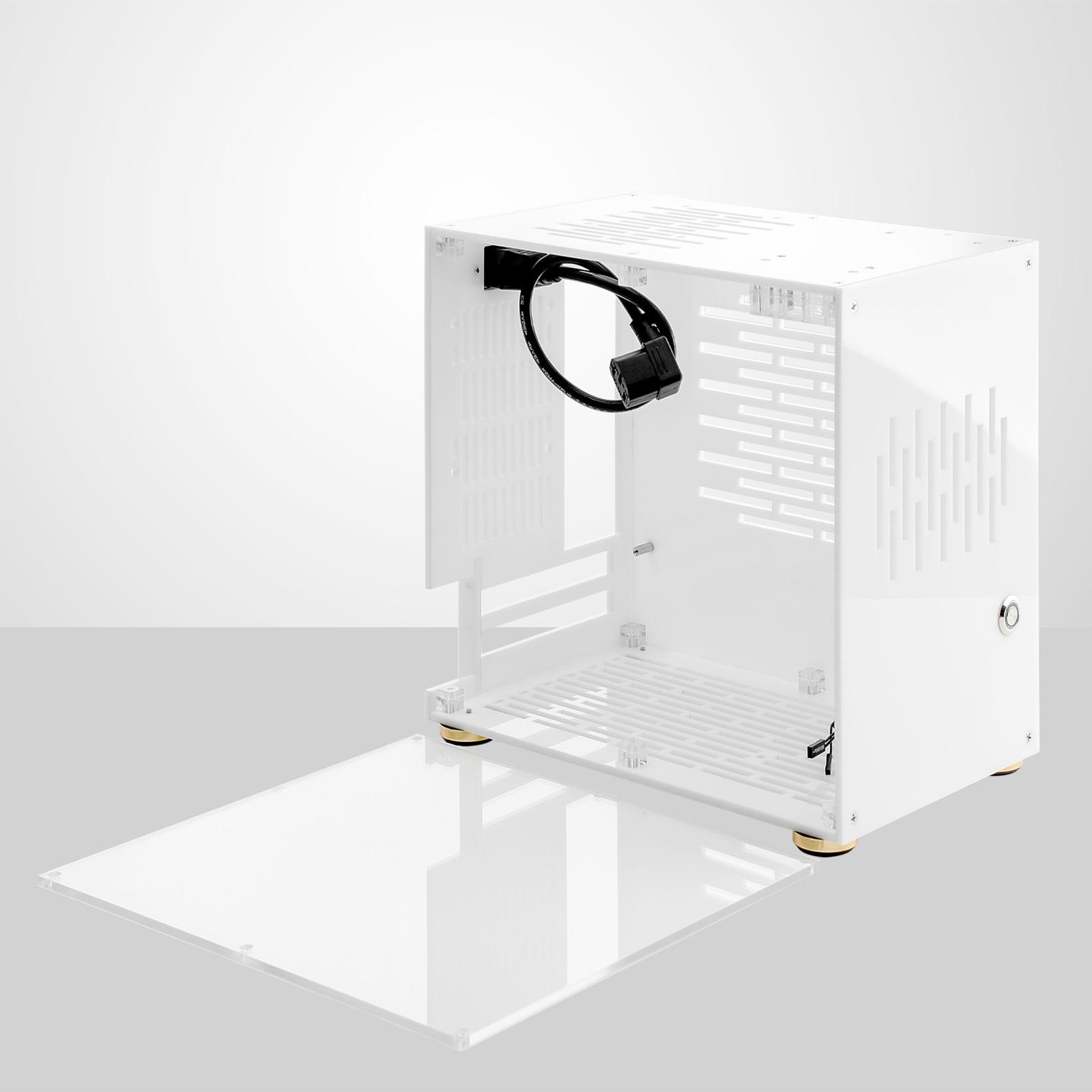 

Корпус для небольшого компьютера Корпус из плексигласа Корпус для компактного ПК Корпус для настольного ПК Материнская плата ITX 210 мм Графика Transparent White