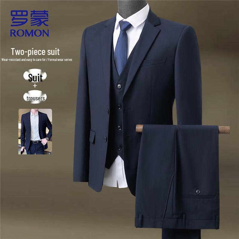 ROMON Men s Slim Fit All-Season Suit Set L