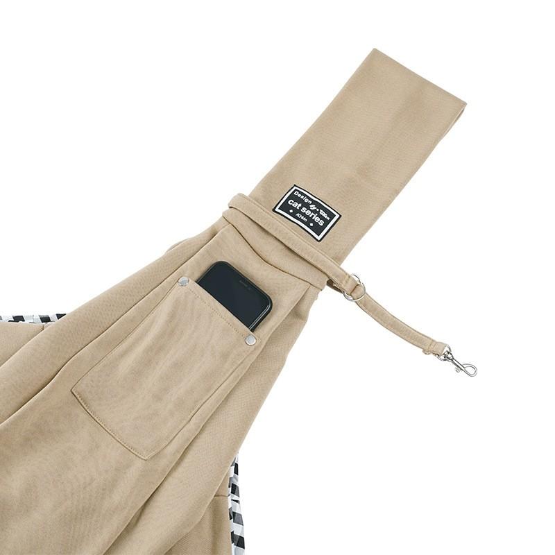 High-Capacity Dog Cat Backpack Breathable Polyester Outdoors Single Carrier Solid Shoulder Bag for Dogs Cats