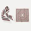 May Kaji American retro headband square scarf neck shirt with cashew flower paisley silk scarf suit accessories