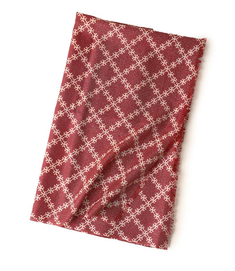 

Шарф осень и зима новый мерсеризованная шерсть серебряная нить шаль вязаный модный зимний теплый шарф More than 175cm красный