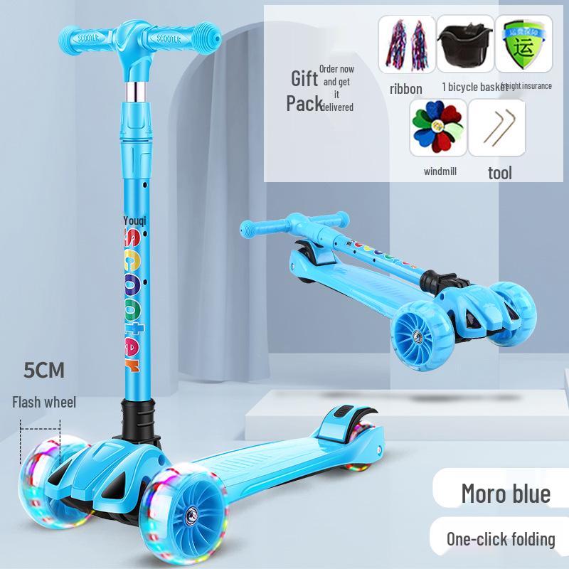 

Мигающий трехколесный детский самокат и глайдер 3-в-1