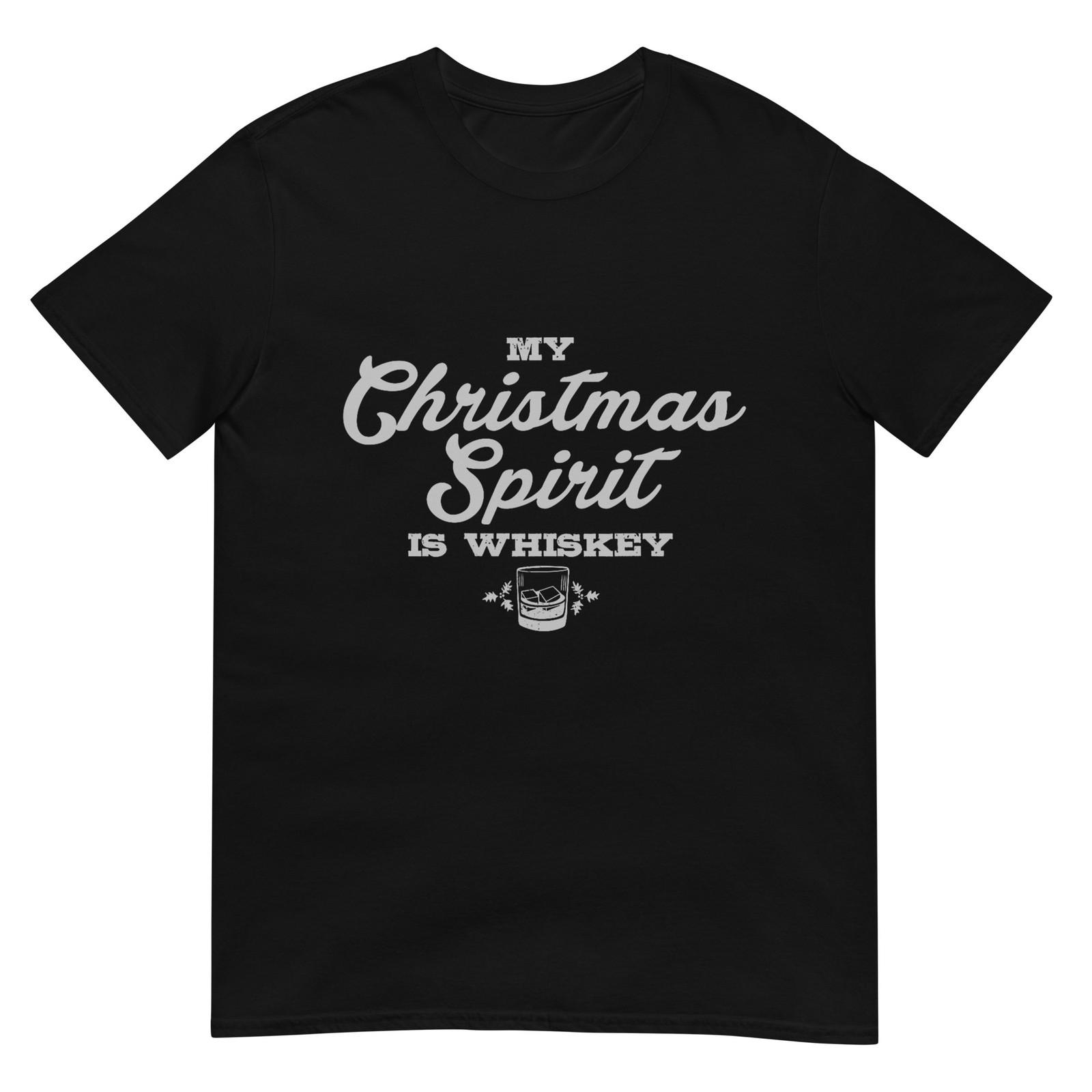 Funny Christmas Drinking Shirt Whiskey Liquor Drinker Saying T-Shirt S