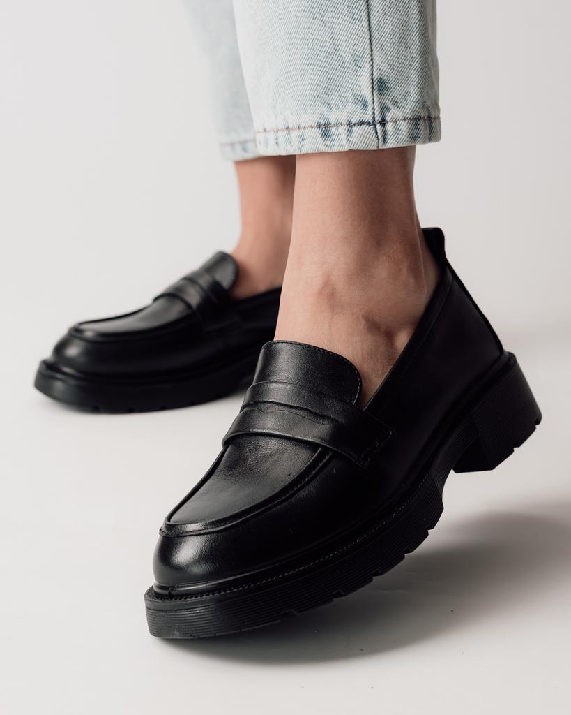 Klassische Loafer Allsy 197365 40 schwarzes Leder