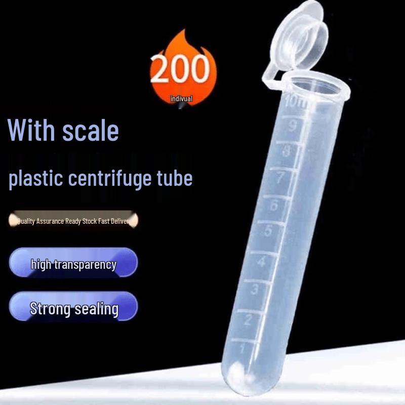 Aokewen 10ml Plastic Centrifuge Tubes with Attached Lids