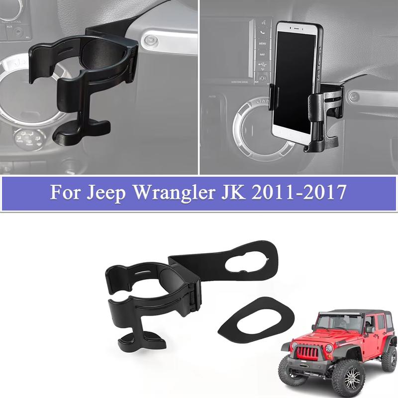 Center Console Phone Holder Cup Holder for Jeep Wrangler JK JKU Sahara 2011-2017 Multifunctional Car Mount Bracket Accessories