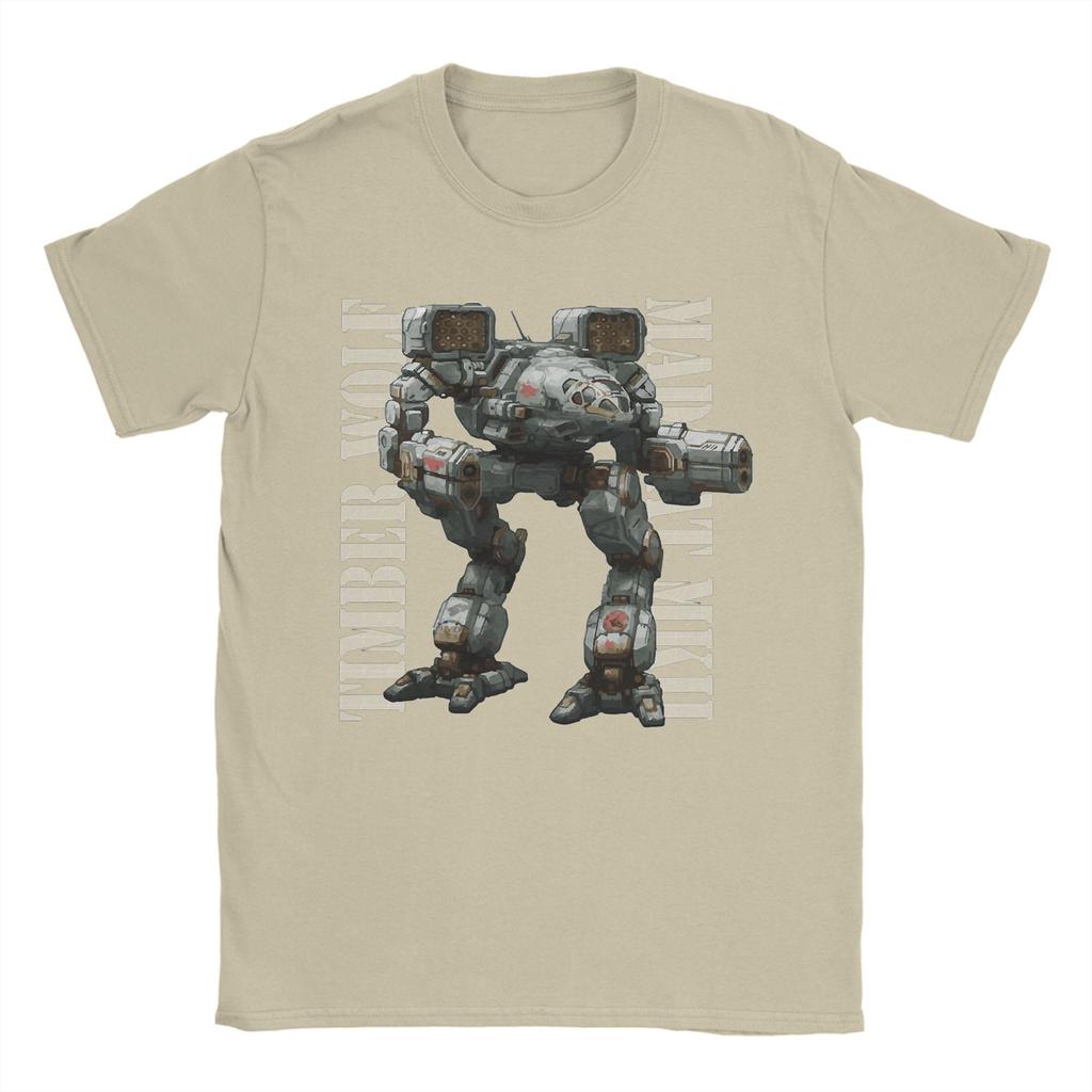 Mech Timber Wolf Madcat MKII TShirt for Men  Funny Pure Cotton Tees Crew Neck Short Sleeve T Shirts Gift Idea Tops