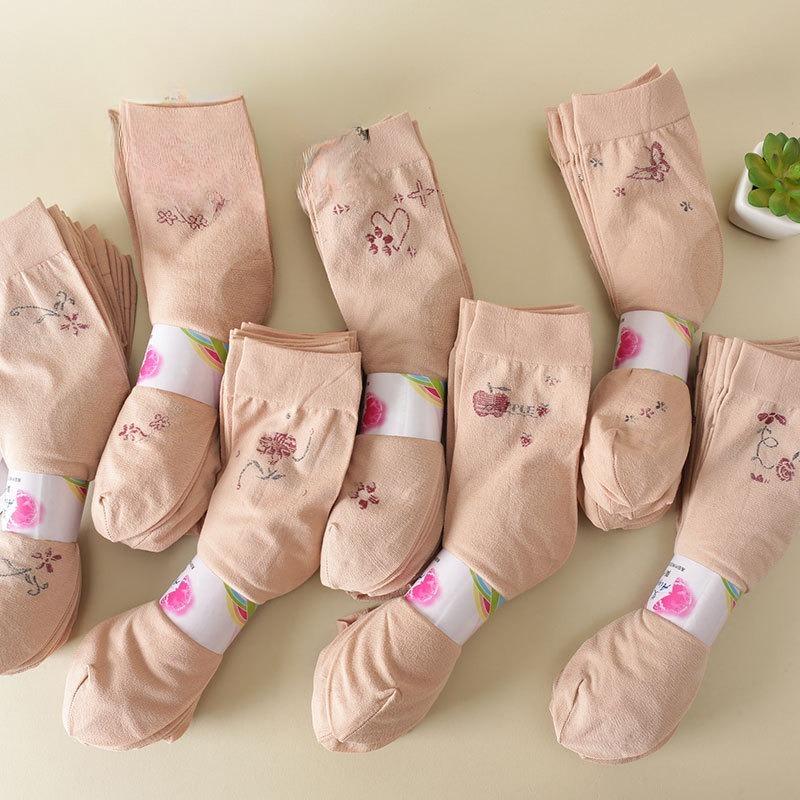 10 Pairs of Thin Short Stockings for Middle-aged and Elderly People, with Loose Joints, Anti-slip, Breathable and Anti-hooking, Followed By Stockings