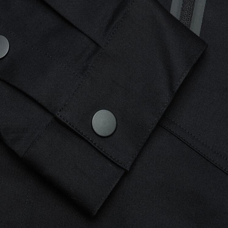 Fila Original Series Polo Shirt Single-Breasted Solid Color Long Sleeve Jacket Men Jackets Black F11M349711F-BK