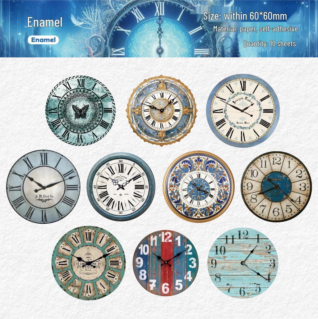 RetroStory Stickers: Creative Wall Clock Journal Pack