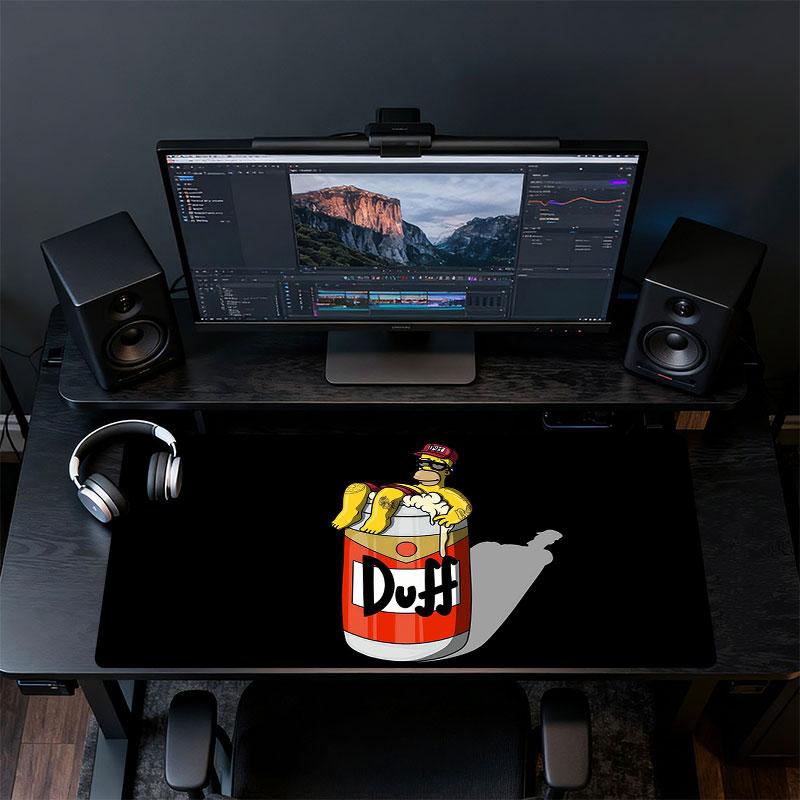 Homer Simpson Art Mouse Pad, Large Gaming Desk Mat, Non-slip XXL Mousepad for Laptop & Tablet, Mini PC Playmat with Stitched Edges