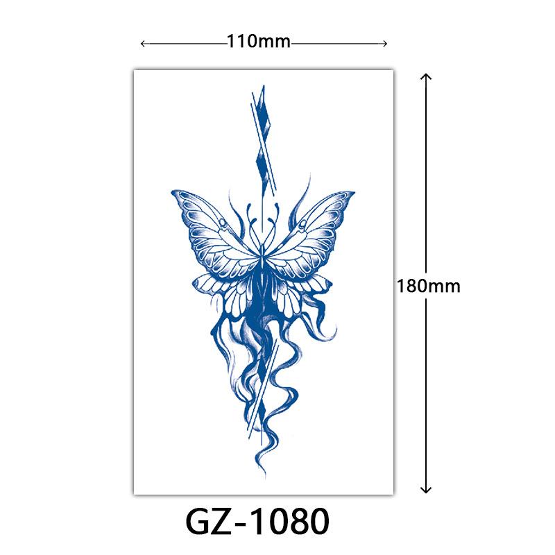 

Соковые тату-наклейки, Растительные тату-наклейки, Полуперманентные тату-наклейки с английскими буквами Тату 110*180mm