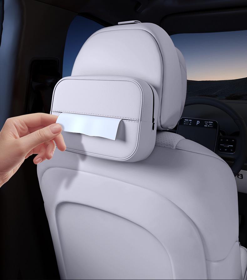 Porta Toallas de Papel para Coche Xingyao 6: Colgador de Asiento de 25 Ranuras, Bolsa de Pañuelos para Consola, Accesorio de Decoración Interior
