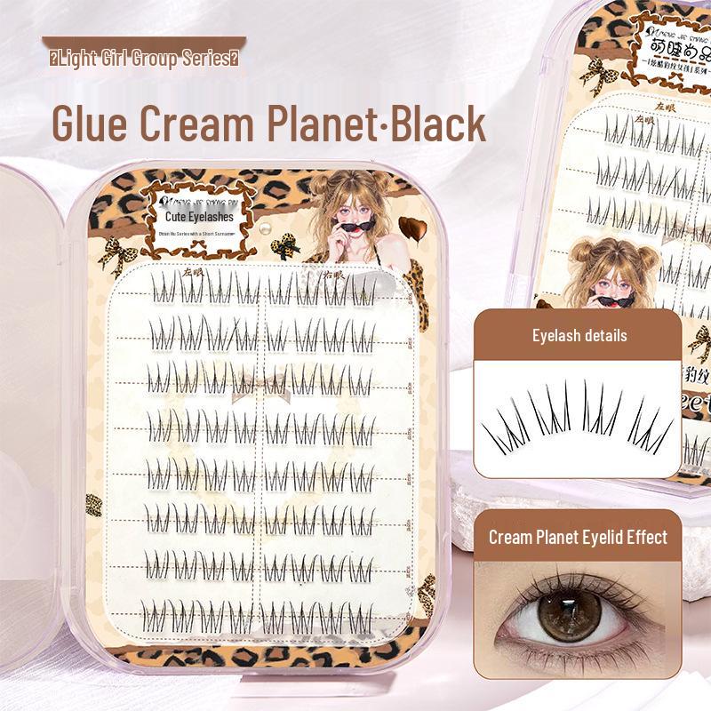 Adhesive-Free Qingqiu Tuoshan Fox Eyelashes: Thick, Natural Black-Brown Chinese Style