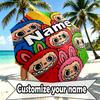 Custom Name Personalized Labubu Print Umbrella, Auto Open Close, 8‑Rib Sturdy Frame, Commute Camping Hiking Use, Birthday Gift