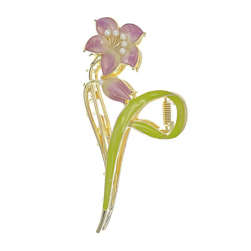 1PC Temperament Grab Clip Gardenia Back Of Head Grab Clip Tulip Shark Clip Large Sweet Super Fairy Premium Multi-Coloured