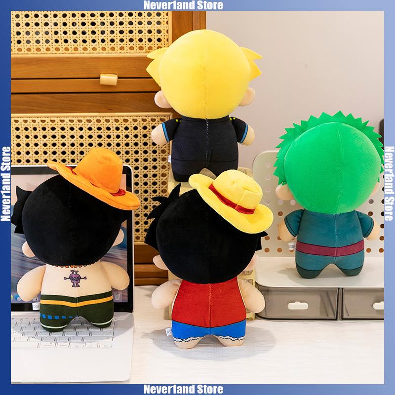 21cm ONE PIECE Plush Doll Cartoon Luffy Zoro Chopper Ace Stuffed Toy Anime Peripheral Badroom Desk Decoration Girl Boy Gifts