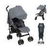 Jovikids Foldable Travel Buggy Stroller, Reclining, 22 Kg, Sun Canopy, Rain Cover, Cup Holder, Grey