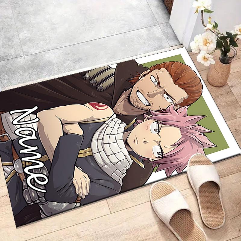 Custom Fairy Tail Mat Personalized Name, Polyester Washable Indoor Entryway Rug, Gift for Christmas, Easter, Thanksgiving Day
