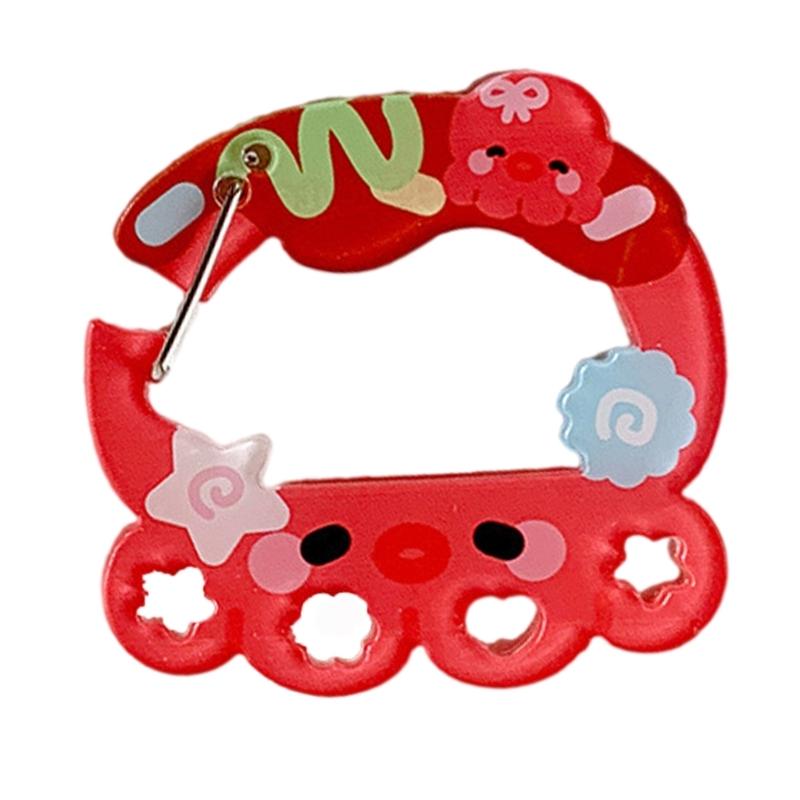 

Practical Acrylic Carabiner Keychain For Backpacks HandbagsLightweight Decorative Accessory For Students And Office Use