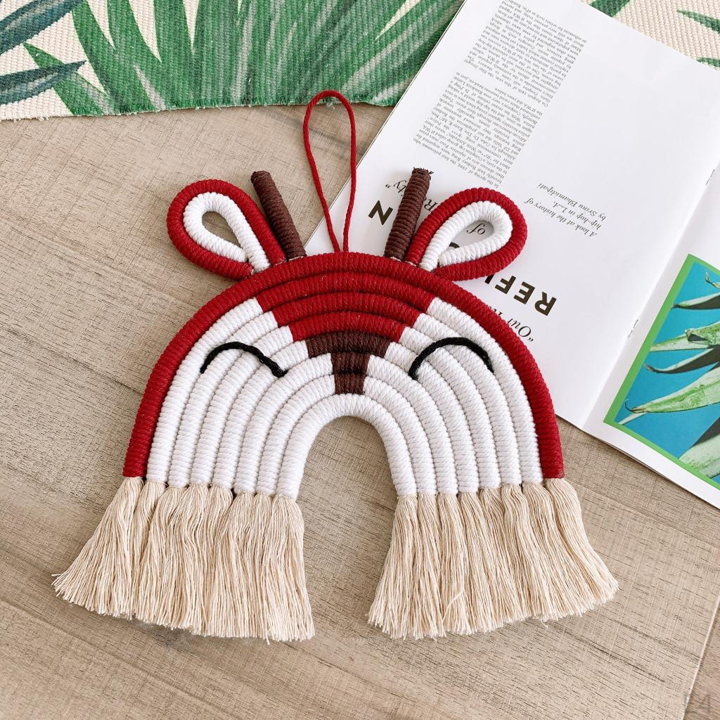 Decor Animal Macrame Wall Hanging, Hand Woven Decorative , Cute Nursery Decoration, for Festival