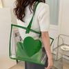 Versatile Transparent Handbags Large Capacity Beach Bag Jelly Color Shoulder Bag  Trendy Fashion