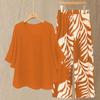 Summer New Arrival Women's Casual Outfit - Elegant Blouse and High Waist Pants 2pcs Set