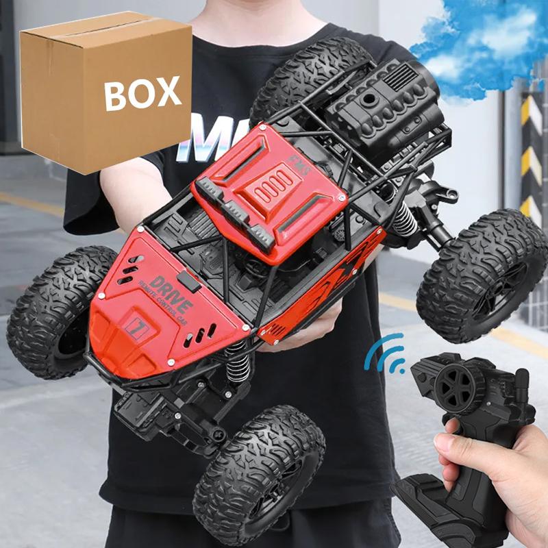 4/6Wdrc Car With Led Lights 2.4G Cross-Country Climbing Spray Racing Car Remote Control Electric Car Fall Resistant Boy Toy Gift