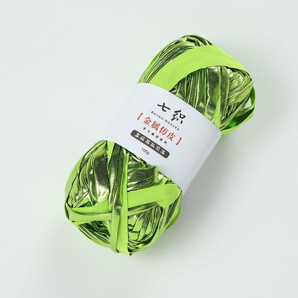 Shiny Faux Leather Yarn Elastic Crochet Yarn Craft Supplies Knitting Yarn  Sewing