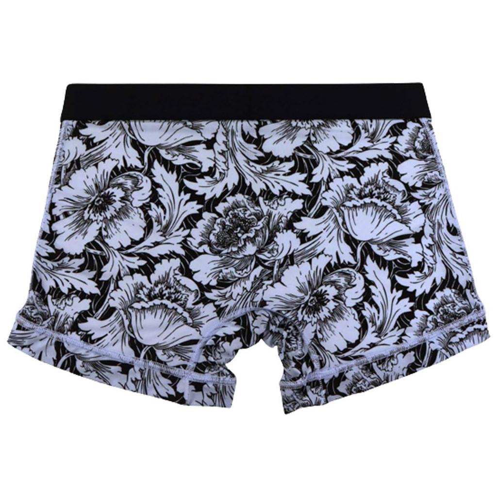 Grave Vault FLOWER Short Boxer Size Small Men's Briefs, 3052242, Black/Sax,