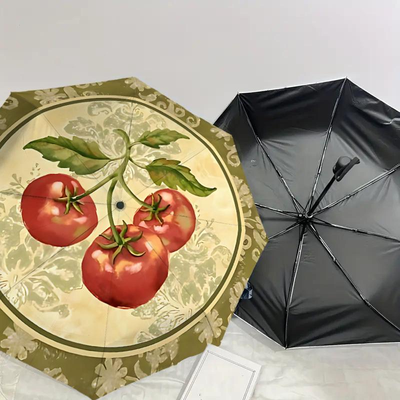 1PC Tomato Plant Umbrella-8-Rib Reinforced, Automatic Open, Lightweight & Durable, Cute Fashion Accessory for Outdoor-P86
