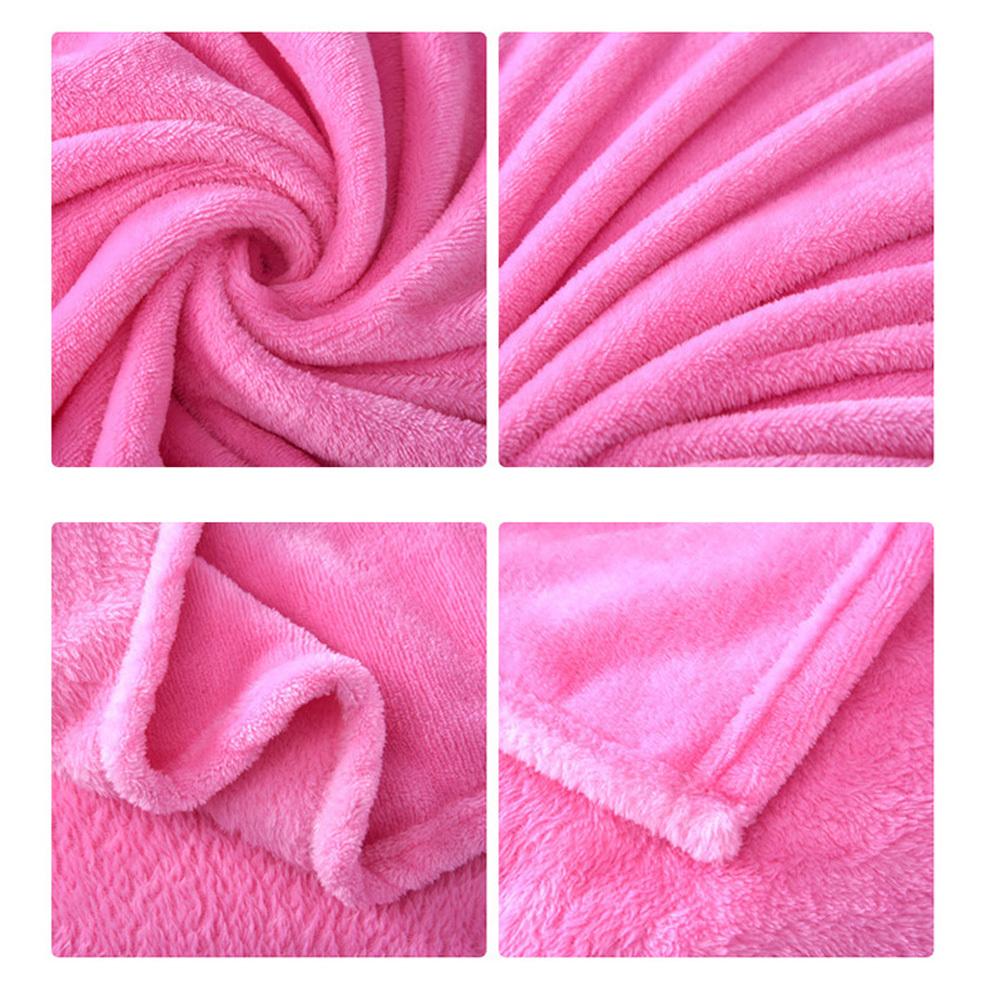 Lightweight Warm Coral Fleece Blanket Pink 70x100cm Thick Winter Camping Travel Bed Blanket Flannel Sheets Blankets