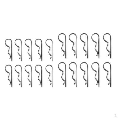 20 Pièces Acier Inoxydable Clip R Axe Chape 1.8 Robuste Retenue