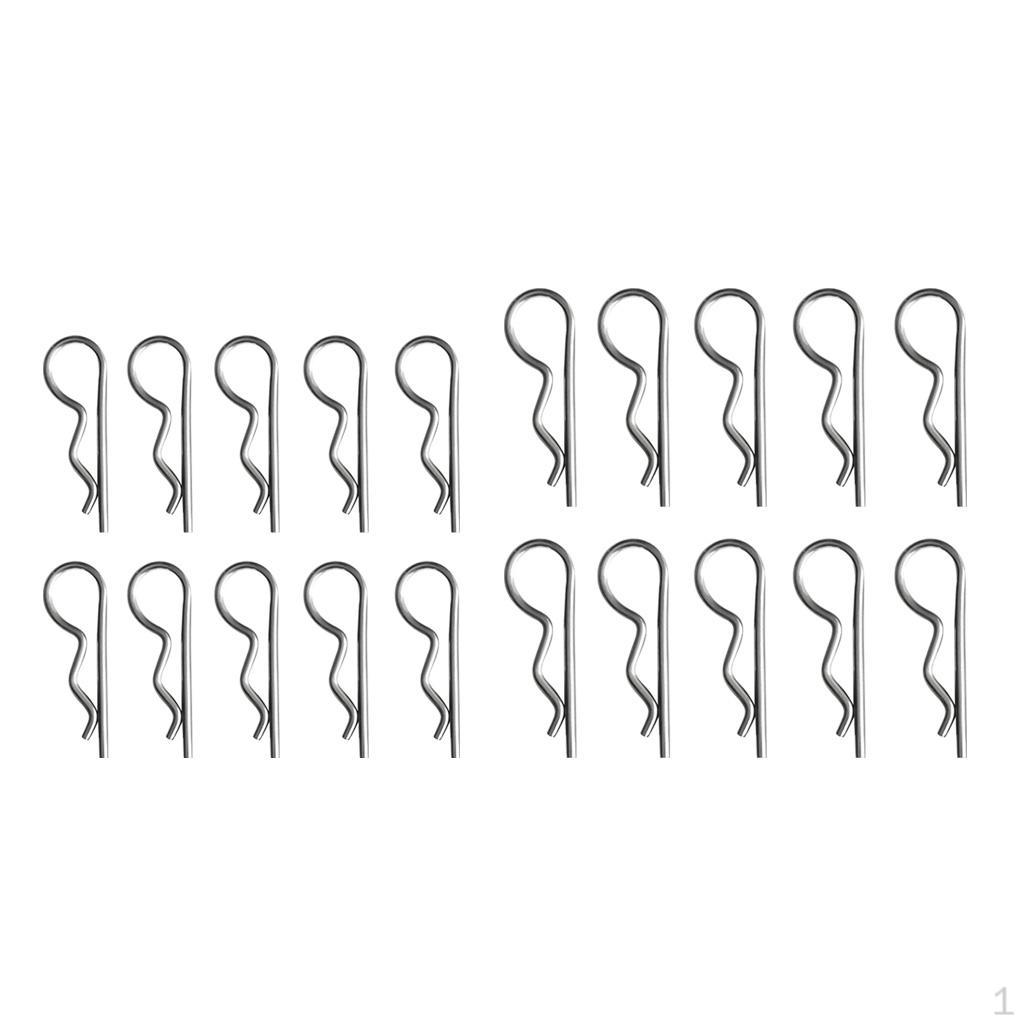 20 Pieces Stainless Steel R Clip Clevis Pin Shaft 1.8 Heavy Duty Retaining