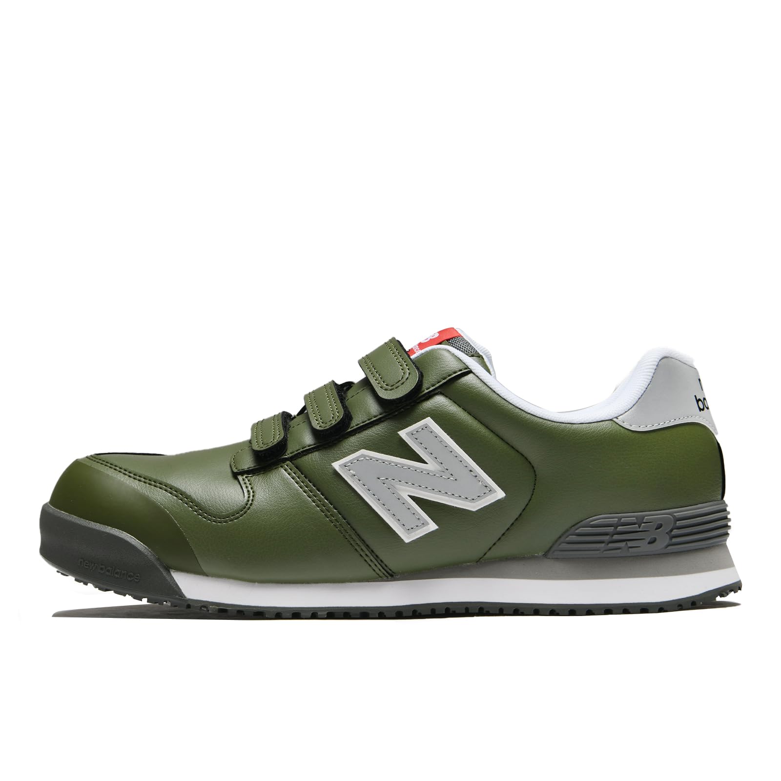 

New Balance 618 Safety and Work Wide JSAA Class Size cm (GRN+WHT+GRY) Shoes, Lightweight, Width, A, Hook-and-Loop Closure, Oil-Resistant Rubber, 24.5
