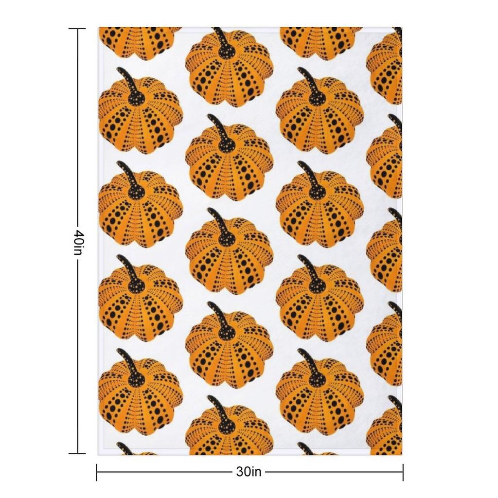 Polka Dot Pumpkin Throw Blanket Shaggy Cute Christmas Gifts Luxury Designer Blankets