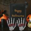 Halloween Spirit Skeleton Hands Realistic Plastic Scary Skeleton Hand Witch Skull Skeleton Hands for Haunted House Decors