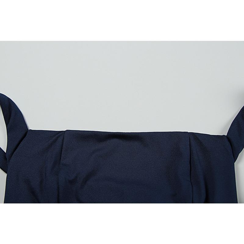 Womens Navy Blue Halter Neck Mermaid Maxi Dress Sleeveless Bodycon Evening Party Gown