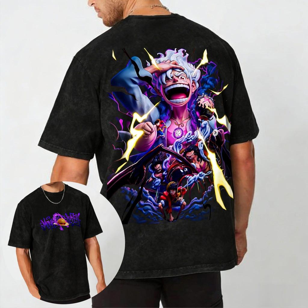 One Piece Luffy Anime Grafik T-Shirt Herren Damen Kurzarm Tee 2026 Sommer Mode Streetwear Lässig Harajuku Y2k Oberteile