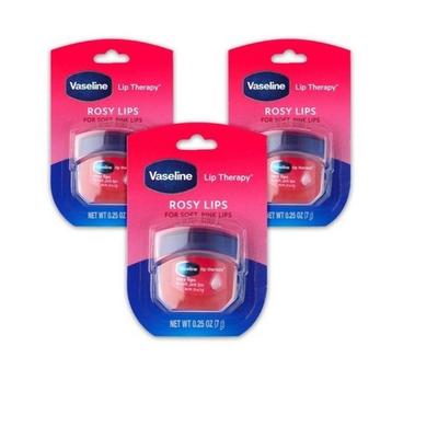 Baume à lèvres Vaseline Lip Therapy Original 7 g, Rosy Lips, 3 paquets