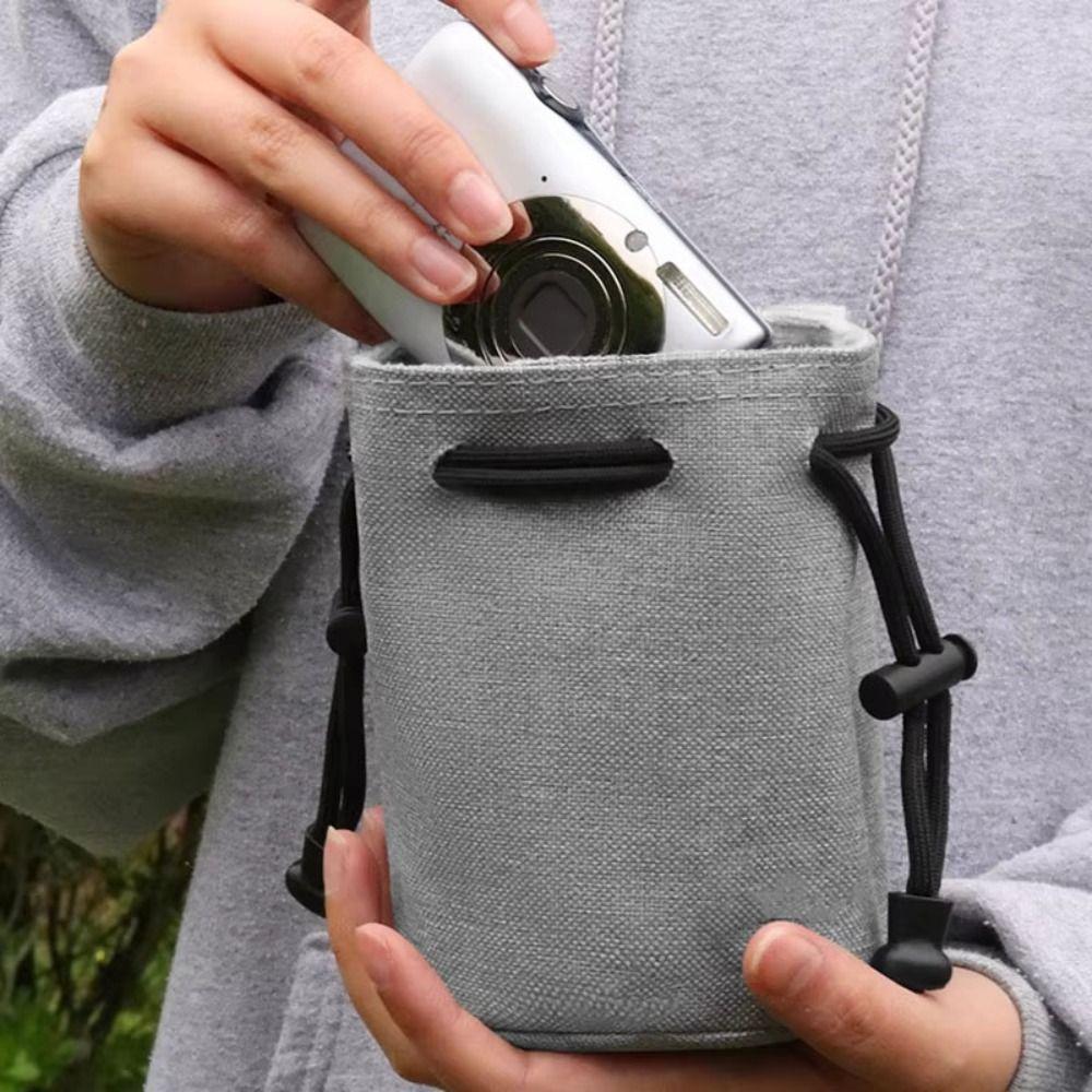 Compact Camera Bag Lightweight Photography Protective Bag Lens Drawstring Pouch  Photography