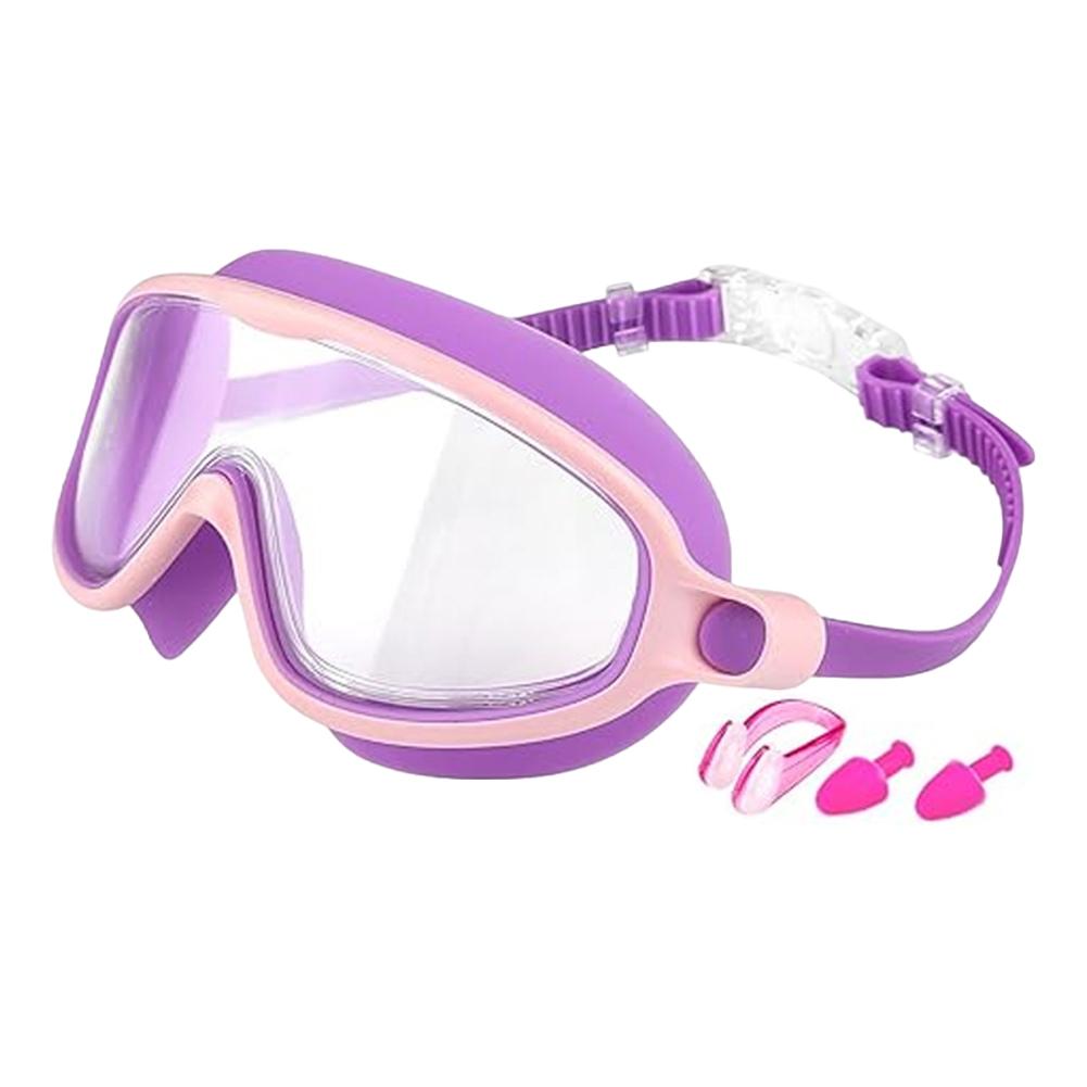 Kids Swimming Goggles Anti-Fog Swim Glasses No Leaking with Ear Plugs Nose Clip for Children From 4 To 15 Years Old