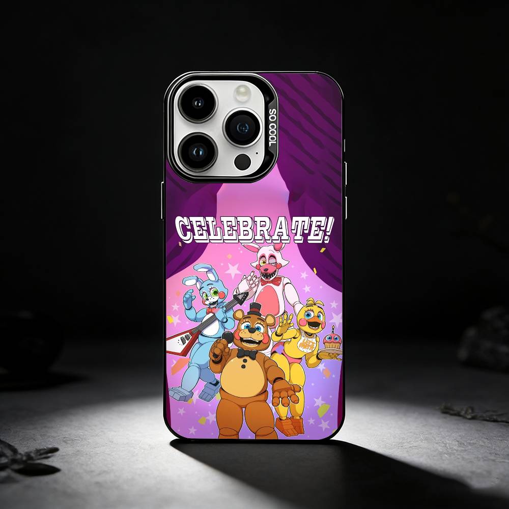 Five Nights At F-Freddys F-Fnaf Phone Case For iPhone 17,16,15,14,13,12,11 Plus,Pro Max,XS,Colored silver phone case
