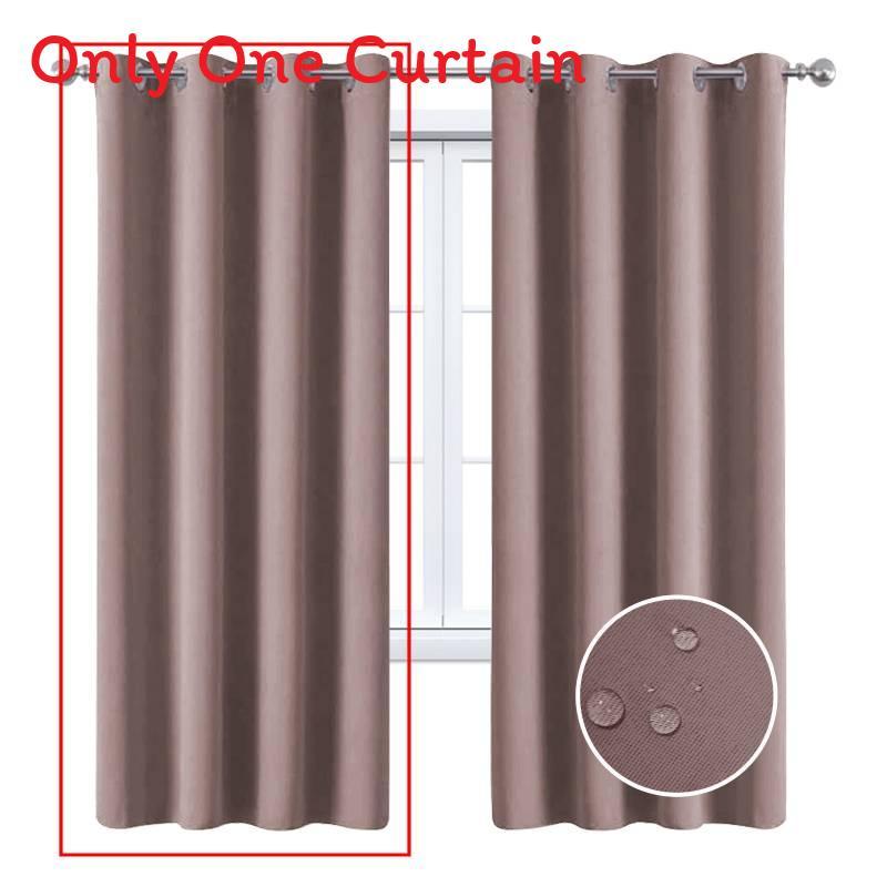 Solid Waterproof Color Sun Blocking Curtain With Nordic Style For Balcony Areas