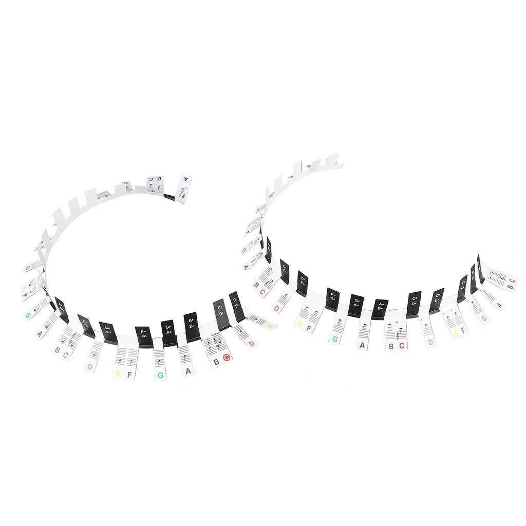 Removable 88 Key Piano Keyboard Note Labels Colorful Notes Guide Letters Stickers for Kids Beginner Learning