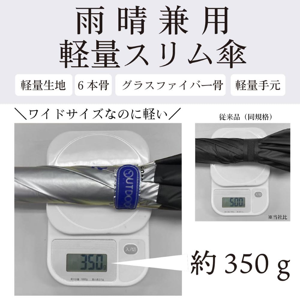 OUTDOOR PRODUCTS Sun and Rain Parasol Long Umbrella Lightweight 10002537 Orange