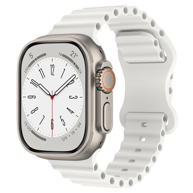 Ocean Silicone Strap For Apple Watch Ultra 3 2 49mm 6 SE 38 40 44mm Sport Bracelet For iWatch Series 11 10 9 8 7 46mm 45 41 Band