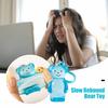 Clear Bear Squeeze Toy with Hanging Buckle Stress Relief Bear Sensory Toy Slow Rising Sugar Stress Ball Decompression Animal Toy