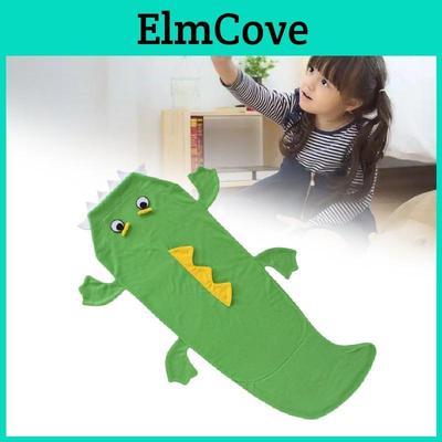 Green Crocodile Childrens Blanket Sleeping Bag For Winter Kids Use