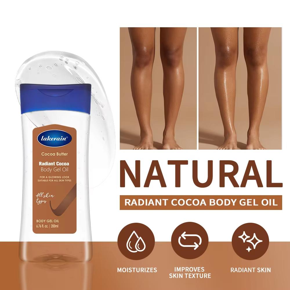 Cocoa Body Gel Oil Moisturizing Hydration for Dry Skin Care Radiant Glowing Butter Treatment Nourishing Body Care Skin Care
